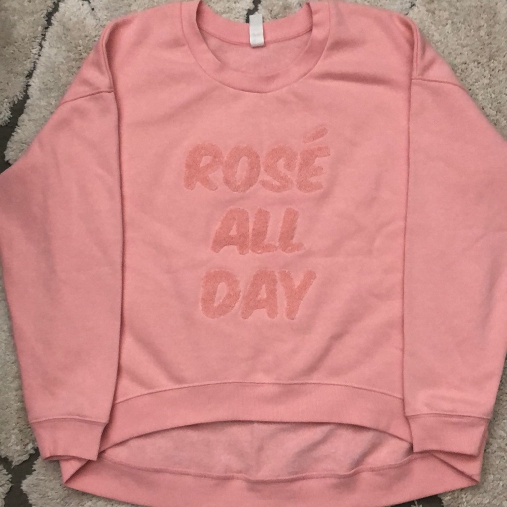 “Rosé All Day” Pink Sweatshirt